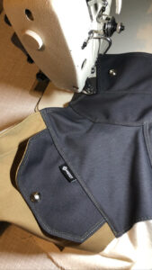 Sewing on the Collar of the Ski Jacket
