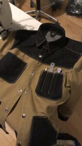 Workjacket customization for sewing